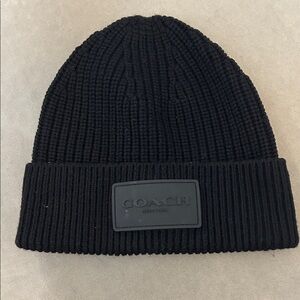 Genuine Coach Brand Black Knit Beanie